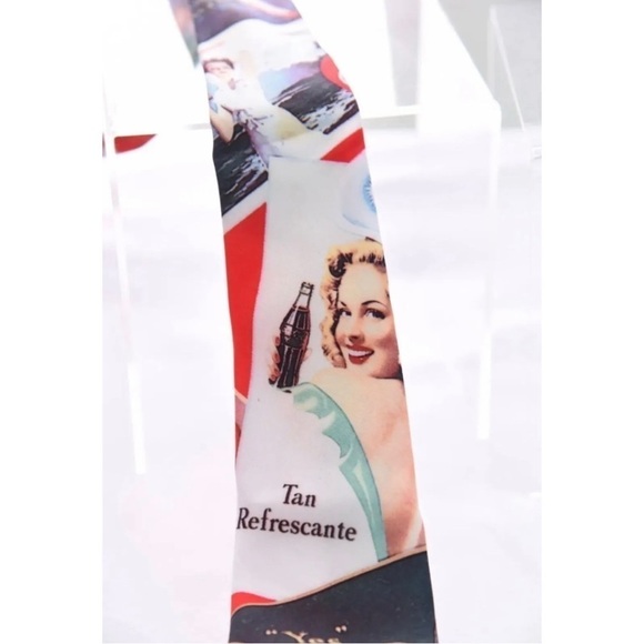 Oscar de la Renta Mens Silk Blue Red Paisley Geometric Ties Mickey Coca Cola Lot - Picture 14 of 15